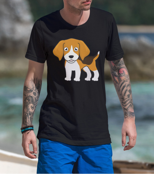 Cute Beagle T Cartoon Dog Image T-Shirt