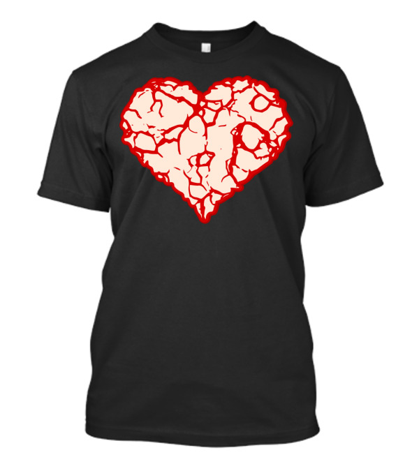 Heart With Veins In Blood-Red T-Shirt