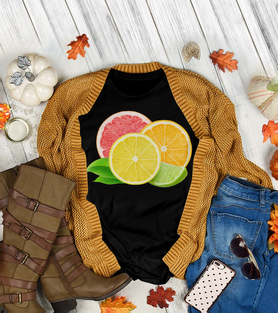 Citrus Lemon Lime Orange Grapefruit Slices T-Shirt