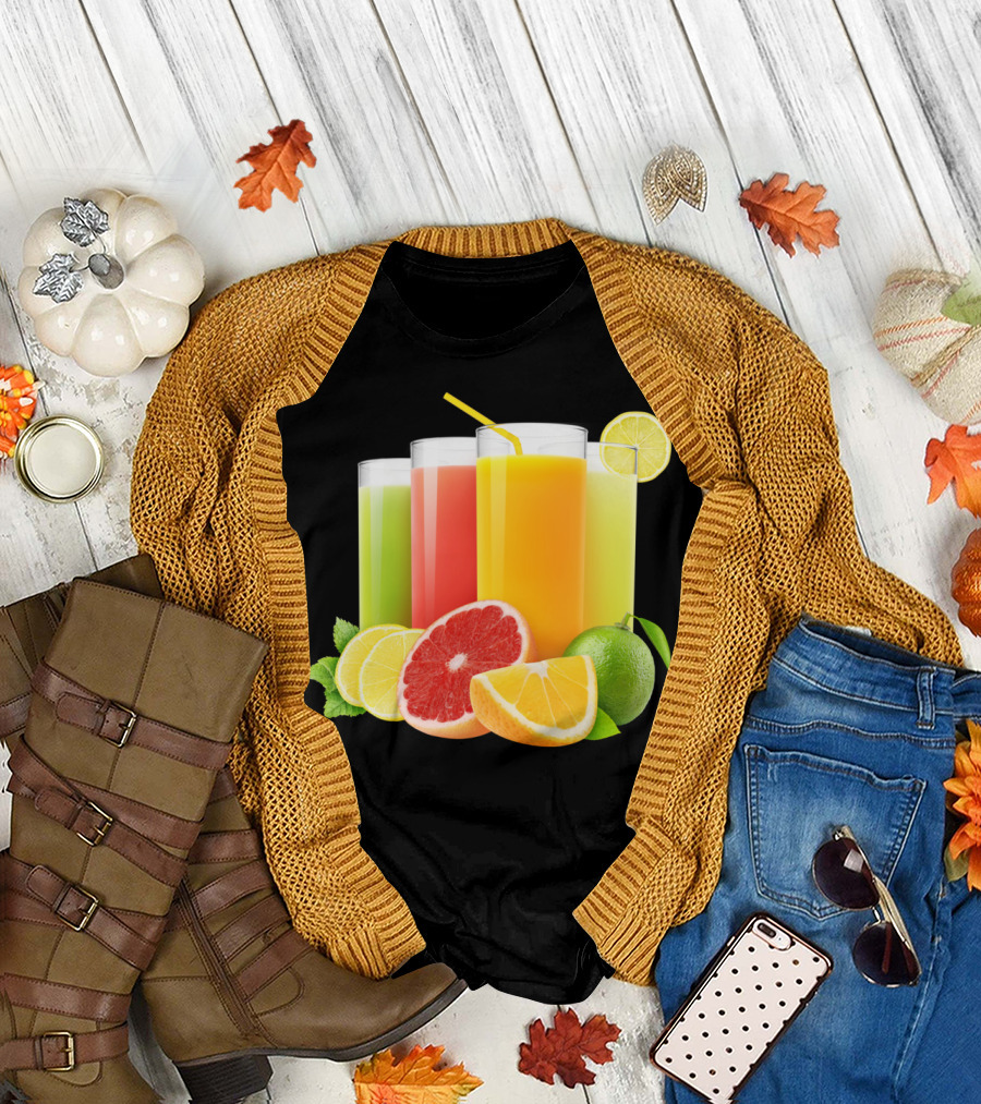 Citrus Juices Sti Fresh Lime Grapefruit Orange Lemon Mint T-Shirt