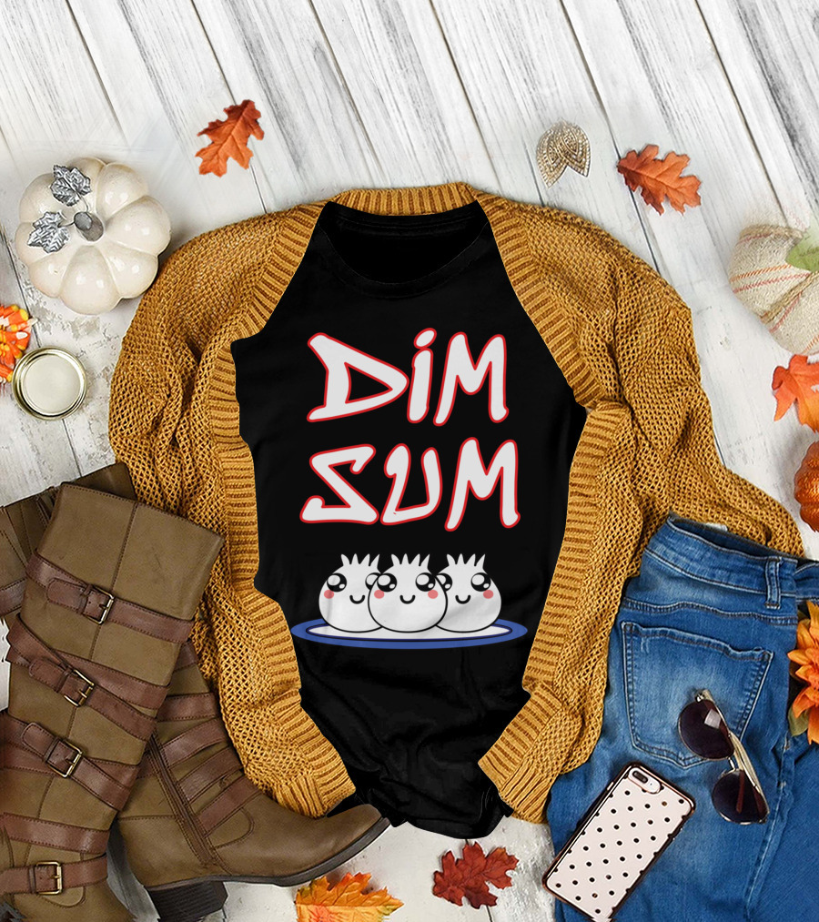 DIM SUM Cute Dumplings on Plate T-Shirt