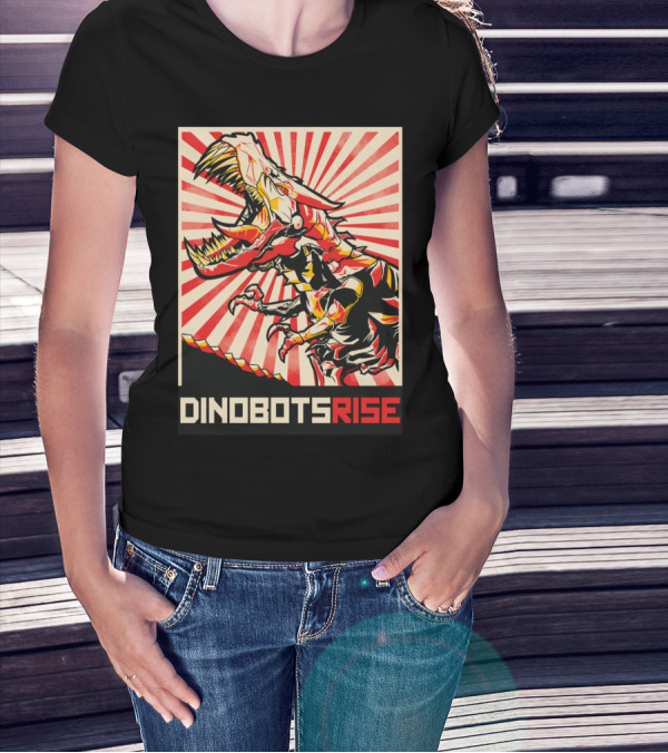 DINOBOTS RISE Retro Dinosaur Robot Revolution T-Shirt