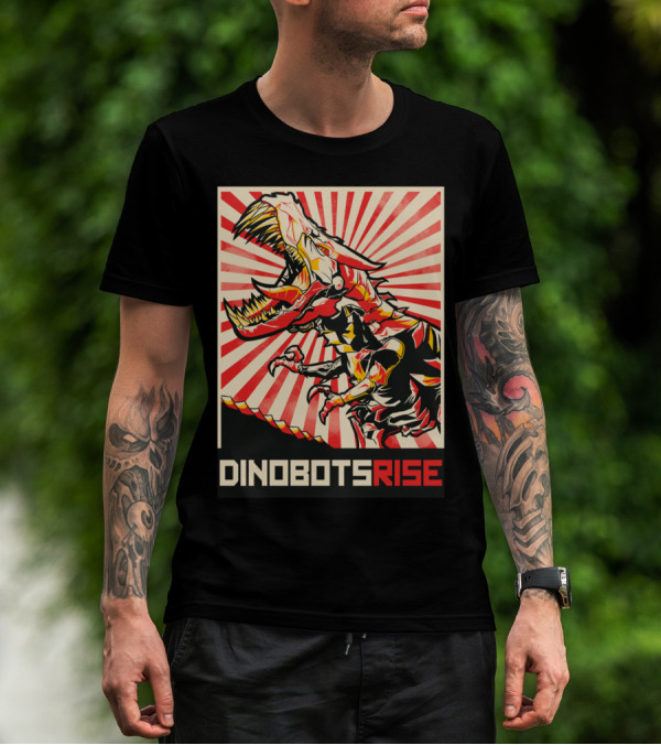 DINOBOTS RISE Retro Dinosaur Robot Revolution T-Shirt