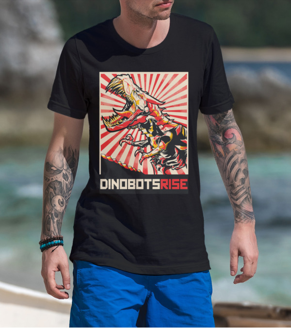 DINOBOTS RISE Retro Dinosaur Robot Revolution T-Shirt