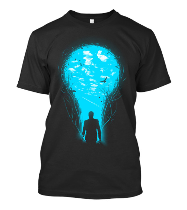 Bright Sider Light Bulb Sky Silhouette Journey T-Shirt