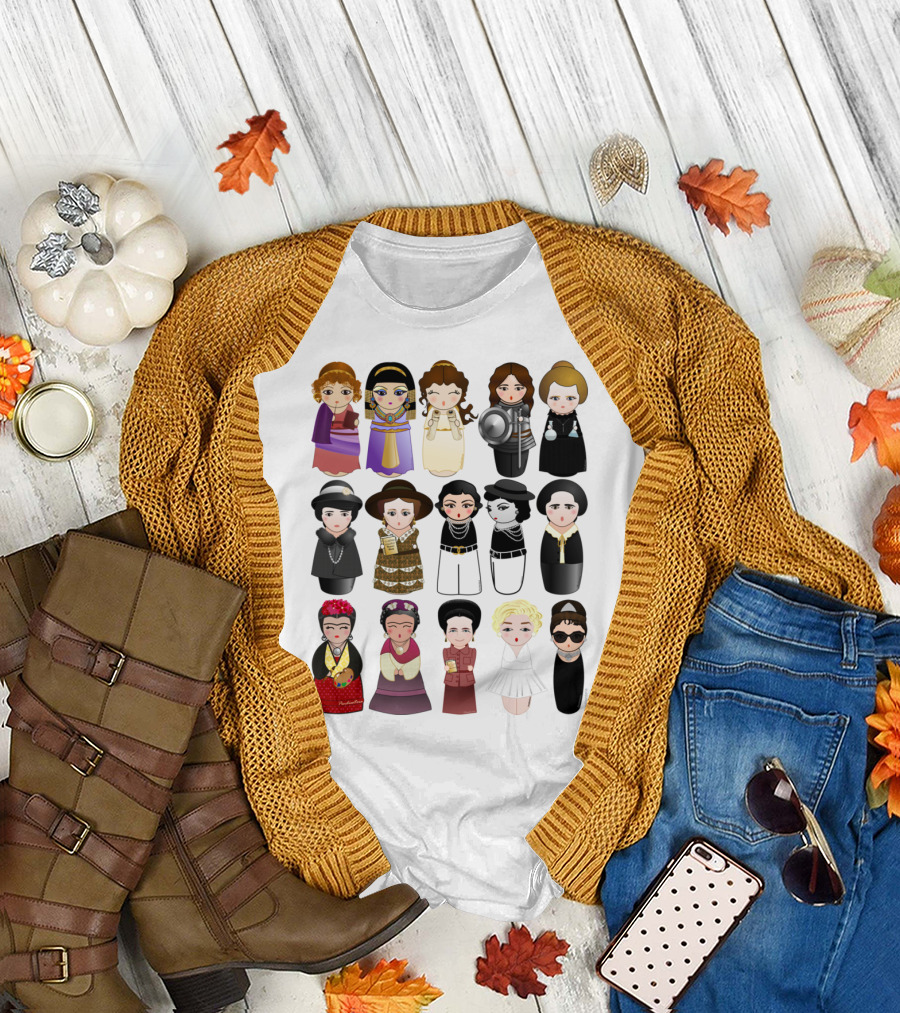 Kokeshis Iconic Women Figures Collection T-Shirt