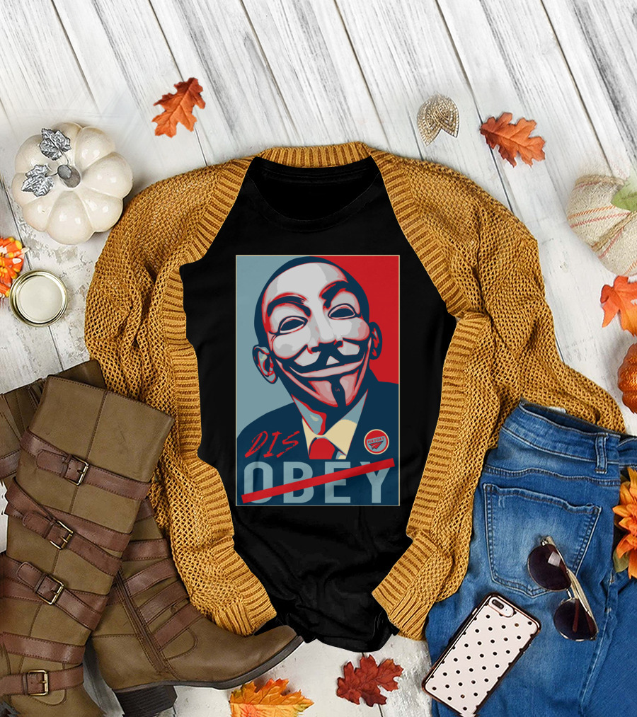 DIS Obey Guy Fawkes Political T-Shirt