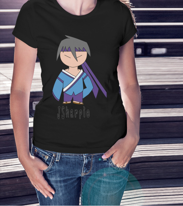 Sho Front Pose JSharpie Character Purple Blue T-Shirt