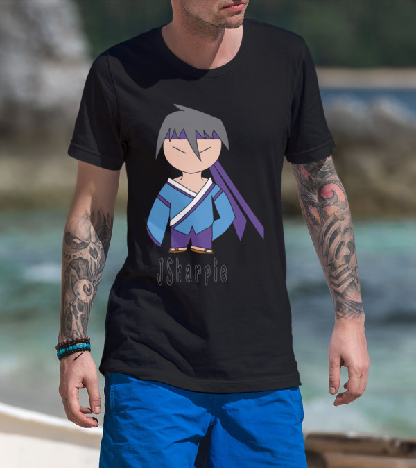 Sho Front Pose JSharpie Character Purple Blue T-Shirt