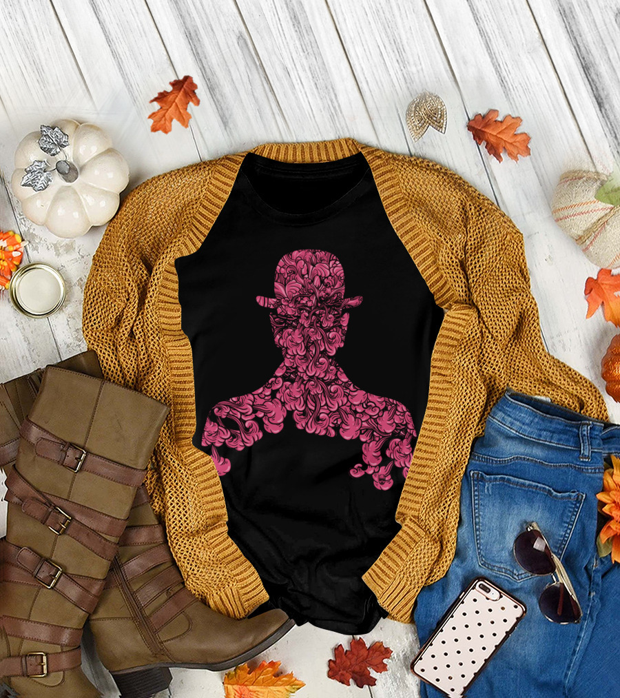Fourth Son Of Man Surreal Pink Magritte-Inspired T-Shirt