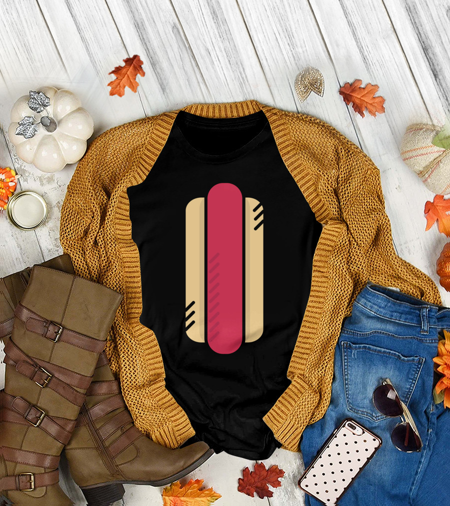 Cute Hot Dog Kawaii Style Sausage Clipart T-Shirt