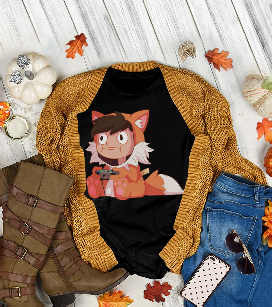 Fox Onesie Gamer Controller Enthusiast T-Shirt