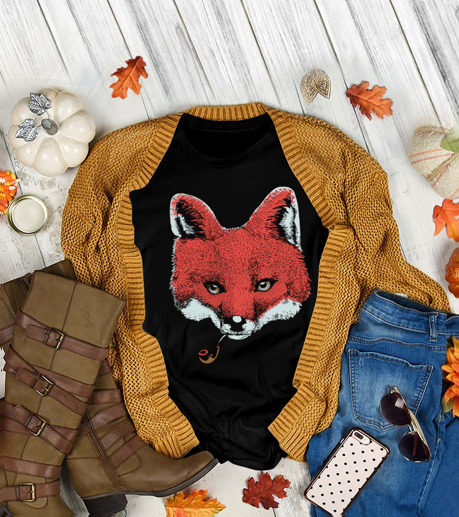Fox Smoking Pipe T-Shirt