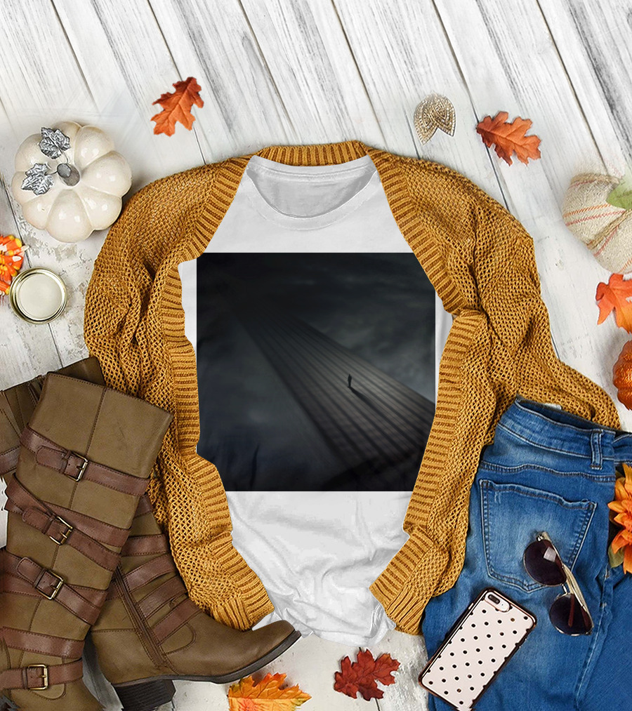Distance Pathway Silhouette in Shadows T-Shirt