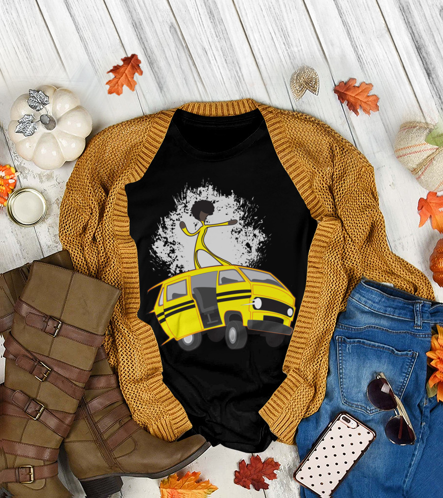 Lasgidi Yellow Bus Afro Style Riding T-Shirt