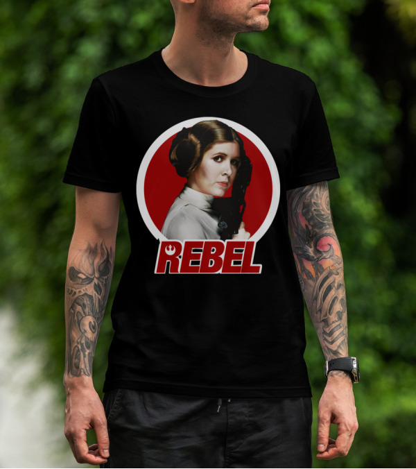 Leia Rebel Icon Circle With Blaster T-Shirt