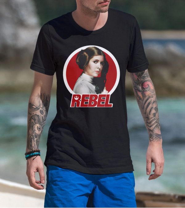 Leia Rebel Icon Circle With Blaster T-Shirt