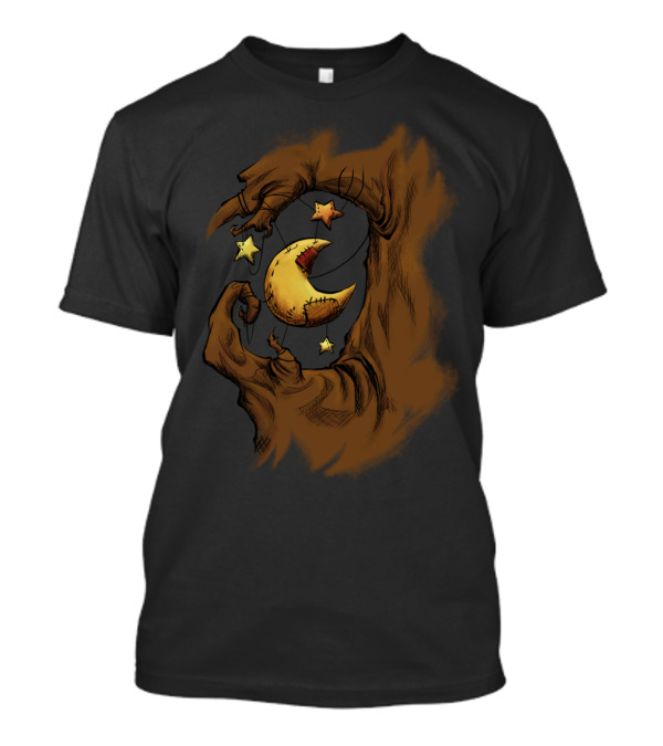 Gnarly Tree Moon And Stars Hanging On String T-Shirt