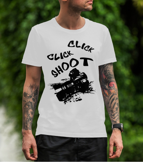 Click Click Shoot Camera Photography T-Shirt