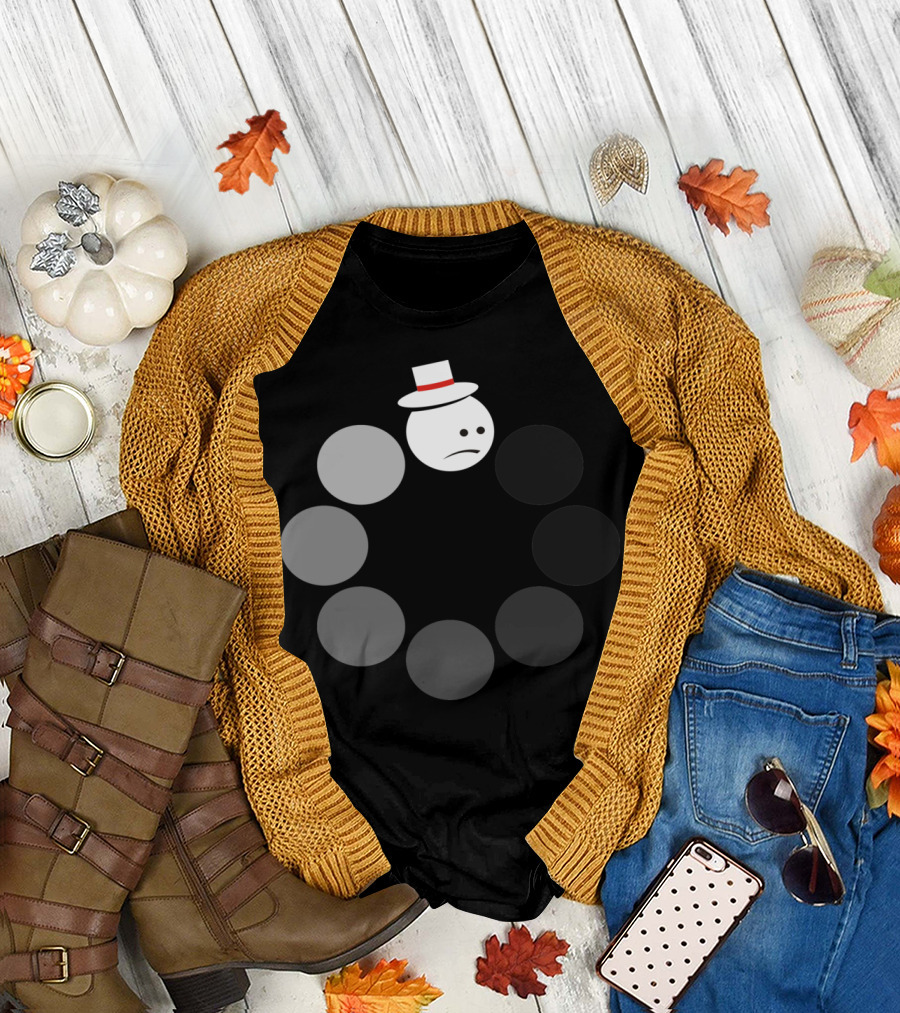 Buffering Look Closer Sad Face in Hat Loading Circle T-Shirt
