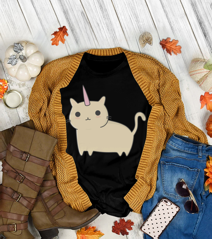 Cute Unicorn Cat H Unicorn Cat Hybrid Fantasy Kawaii T-Shirt