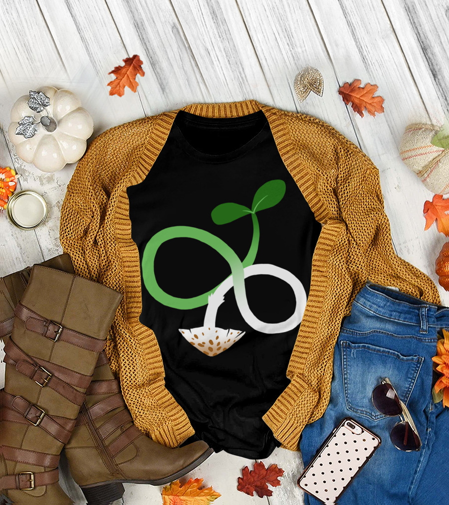 Life Is Eternal Infinity Symbol with Sprout and Looping Vine T-Shirt