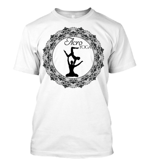 AcroYoga Silhouette In Ornate Circle T-Shirt