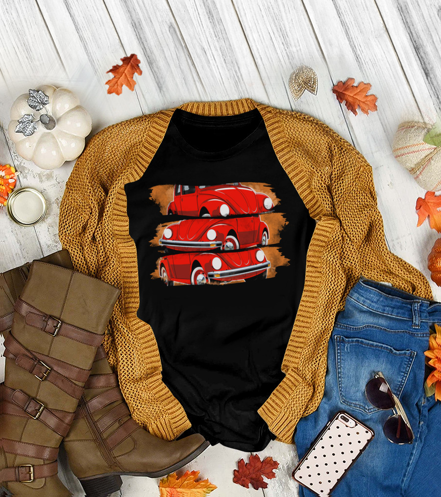 Vintage Car Red Beetle Classic T-Shirt