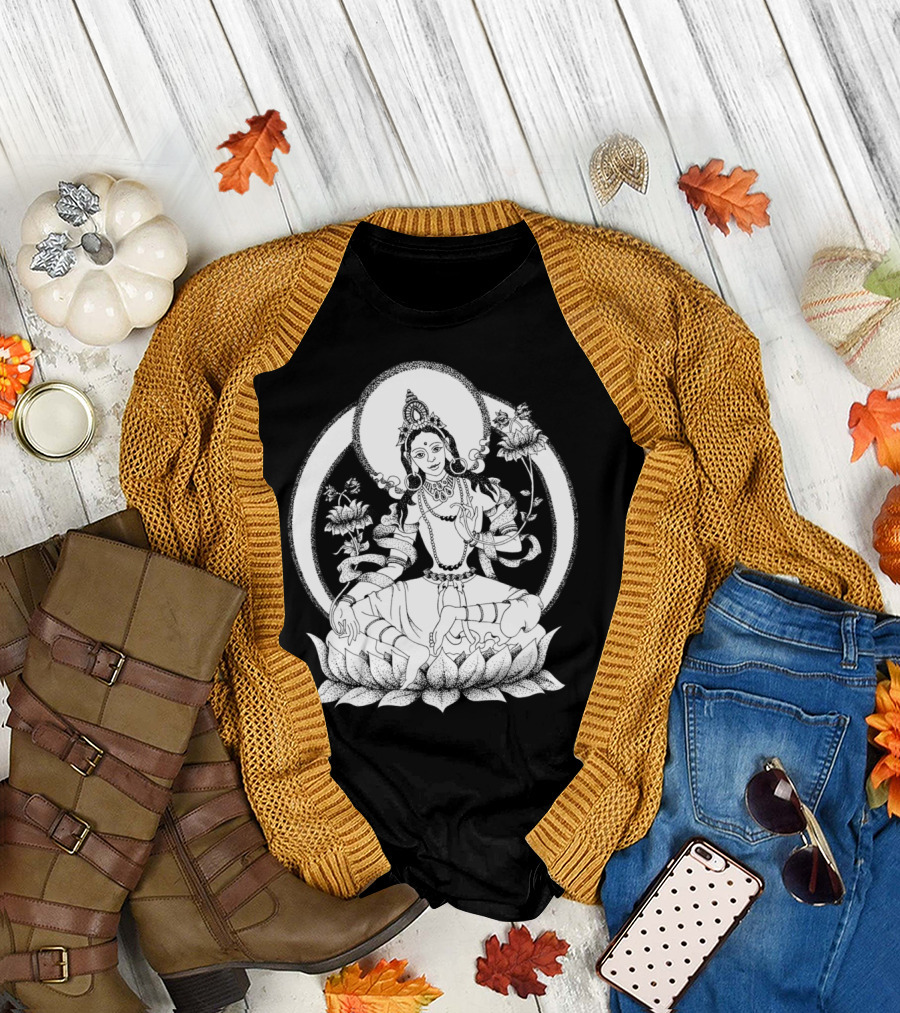 Goddess Tara Enlightened Lotus Meditation T-Shirt