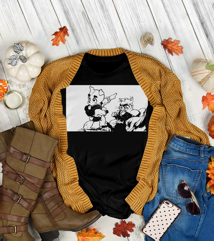 Dog Climbing Adventure by PettyTort T-Shirt