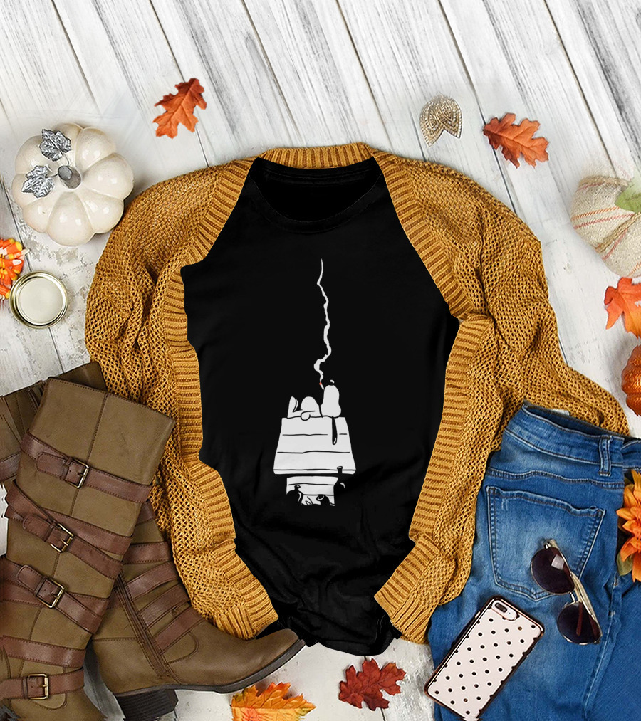 Dog Day House Rooftop Relaxation Smoke Bottles T-Shirt