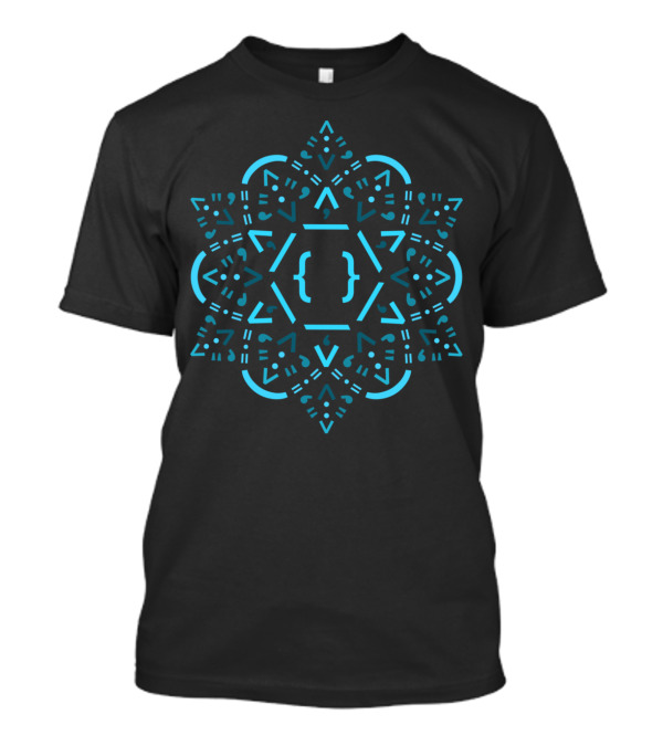 Code Mandala Hexagon React Braces T-Shirt