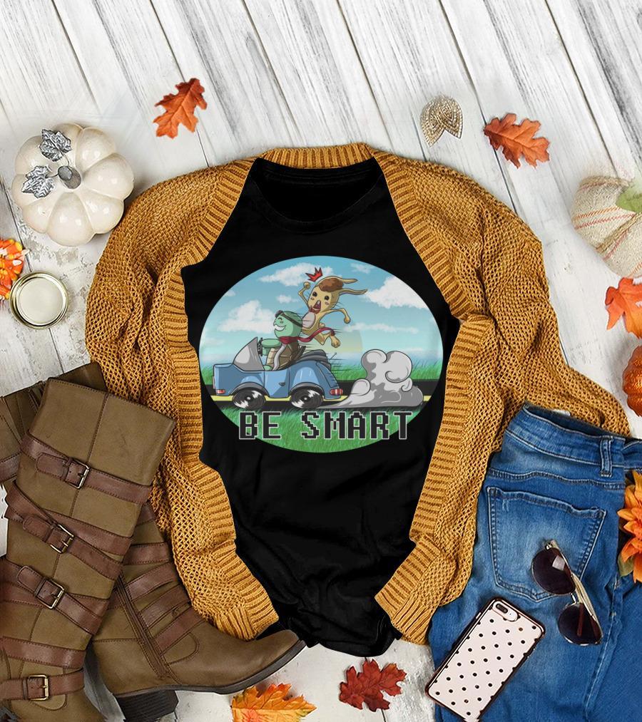 BE SMART Tortoise and Hare Racing Adventure T-Shirt