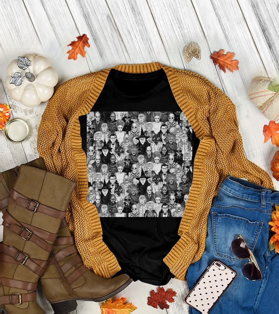 Horror Monsters Collage T-Shirt