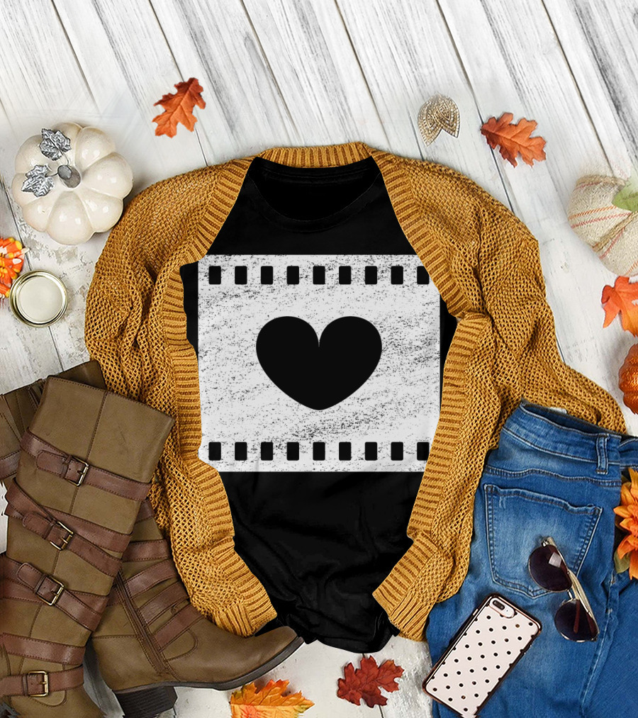 Love Film Heart in White 07 T-Shirt