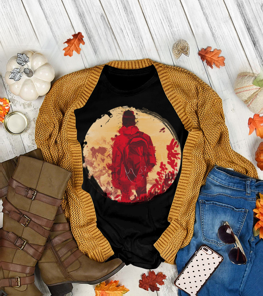 Wander Child Hiking Adventure in Red Forest T-Shirt