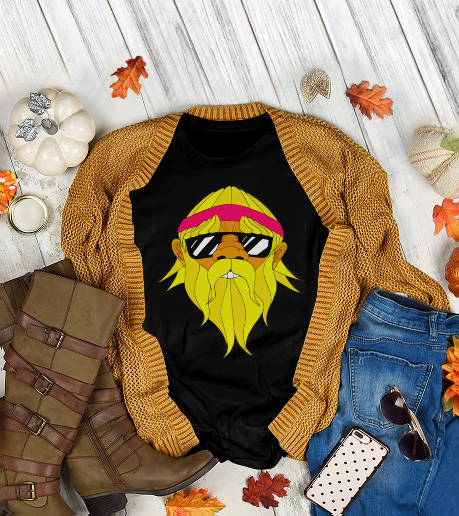 Beard Man Sunglasses Headband T-Shirt