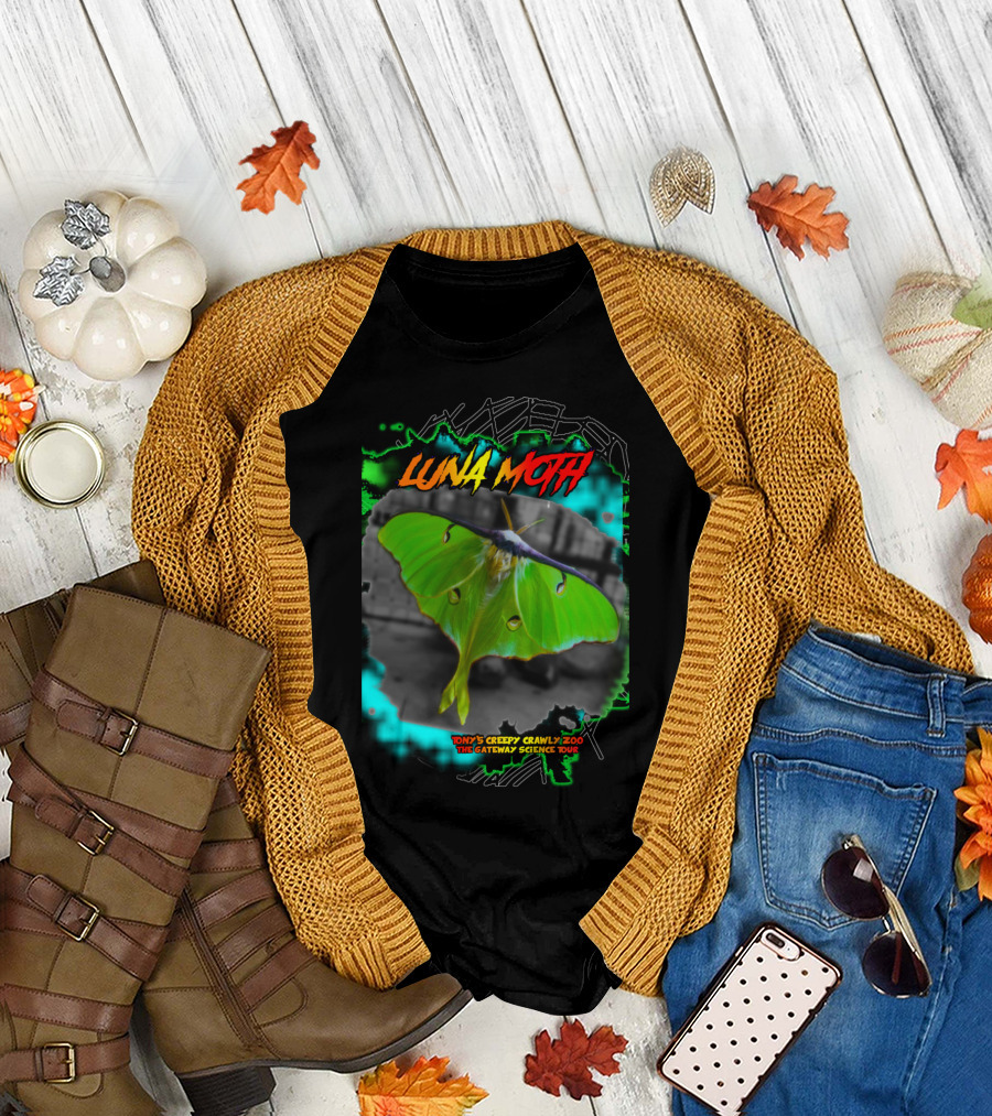 LUNA MOTH TONY'S CREEPY CRAWLY ZOO THE GATEWAY SCIENCE TOUR T-Shirt