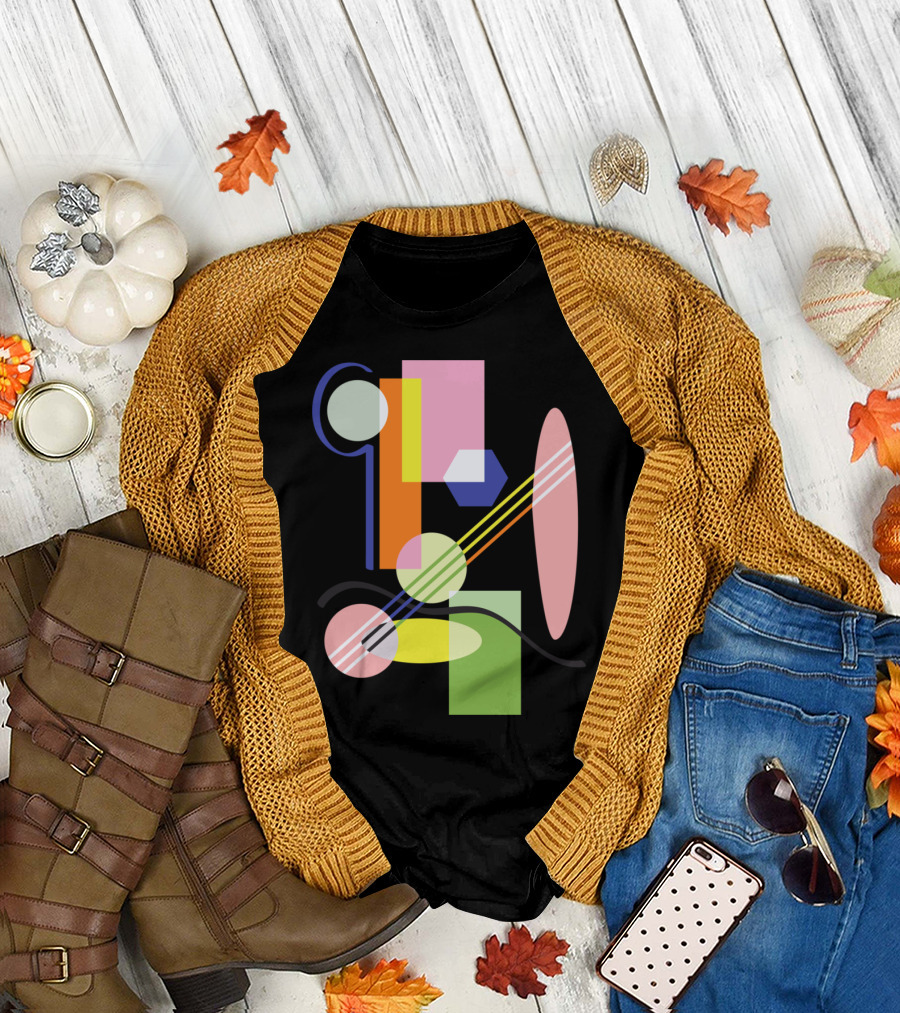 Optimism Colorful Geometric Abstract Shapes T-Shirt