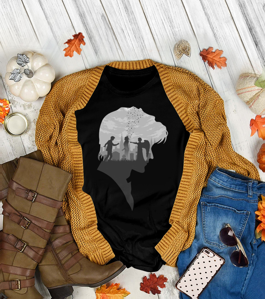 Goodbye Raggedy Man Doctor Who Silhouette Weeping Angel Scene T-Shirt