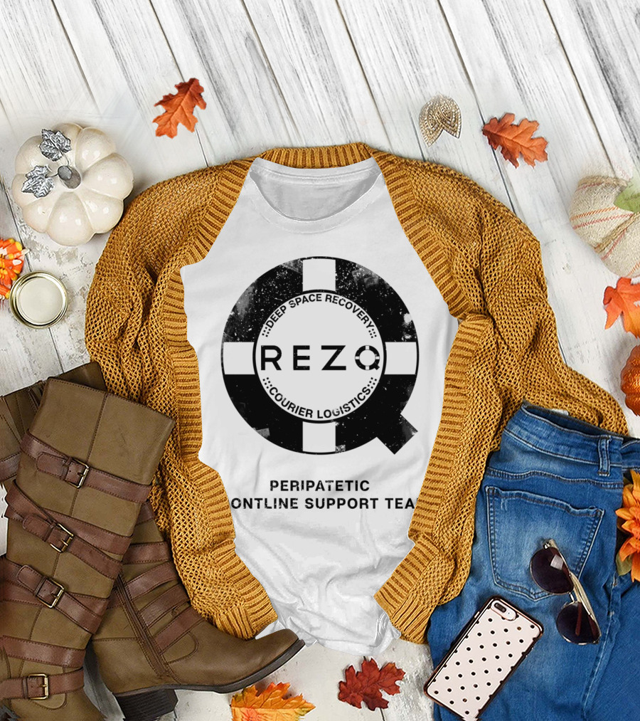 PERIPATETIC FRONTLINE SUPPORT TEAM REZQ DEEP SPACE RECOVERY COURIER LOGISTICS T-Shirt