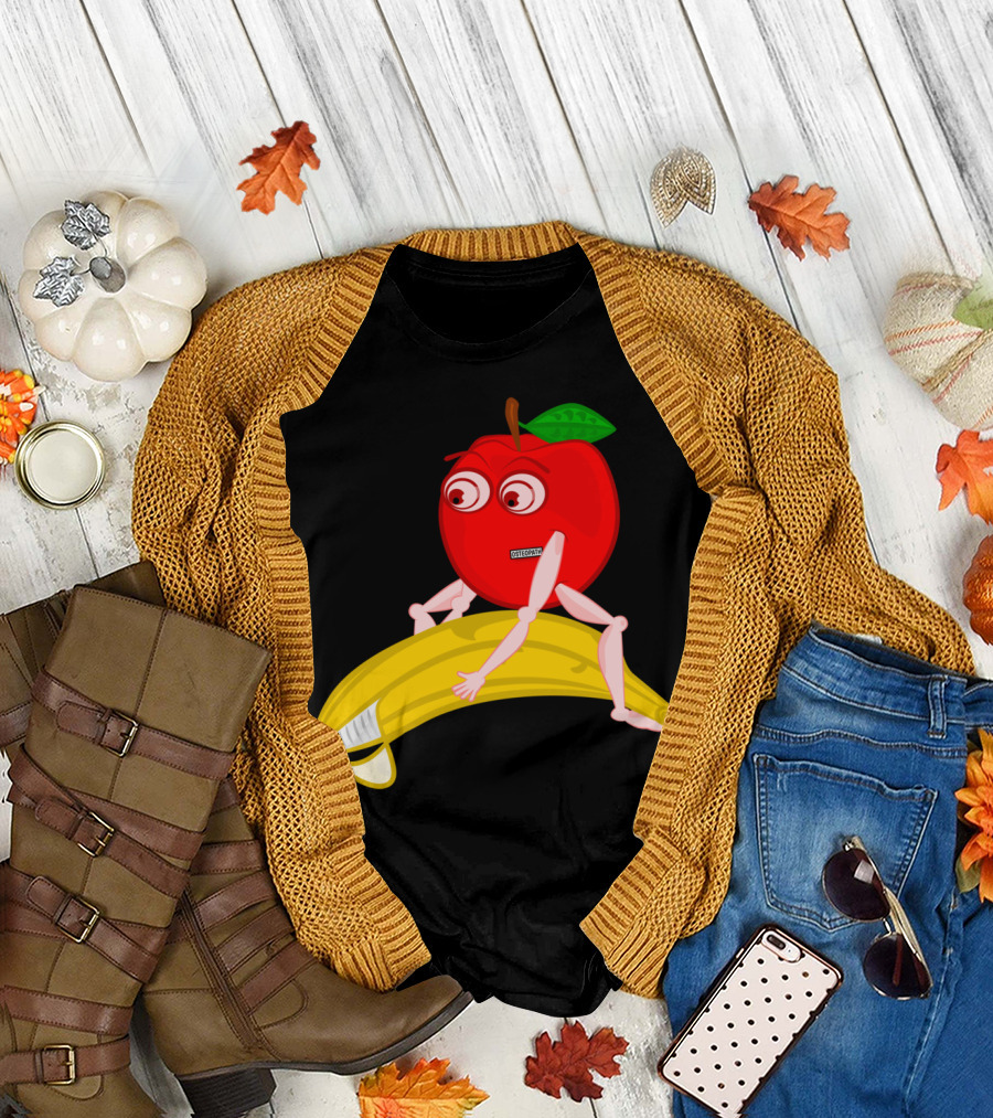 Osteopath Apple Riding Banana T-Shirt