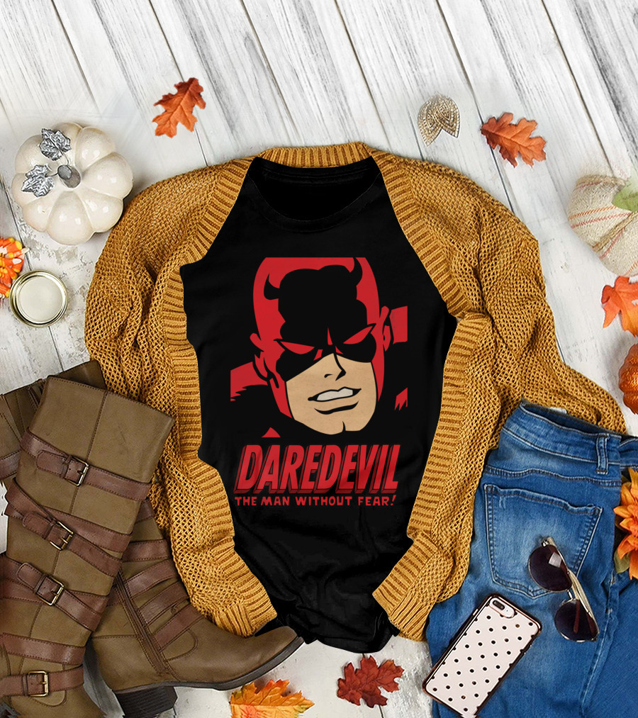 Daredevil The Man Without Fear Classic Comic Hero T-Shirt