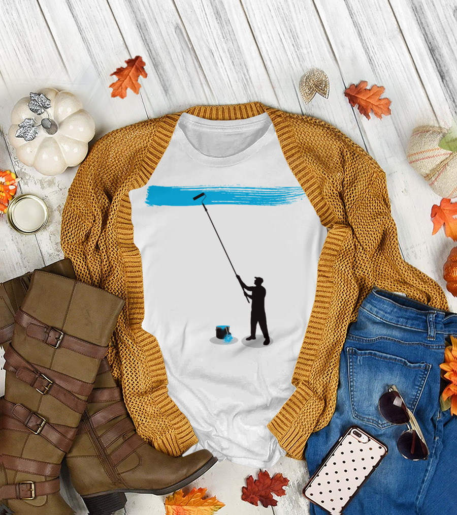 Paint It Blue Roller Brush T-Shirt