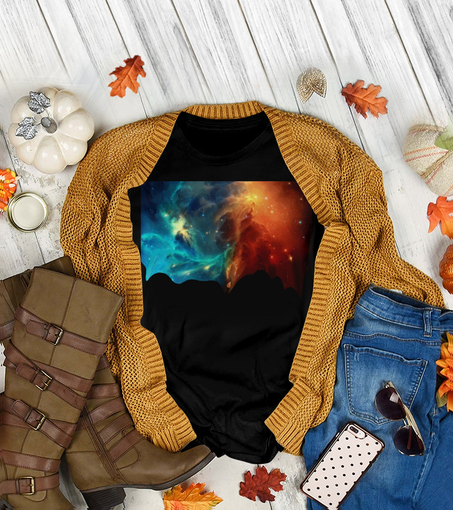 Creating the Universe with Cosmic Colors: Baby Elephant Painting the Galaxy T-Shirt