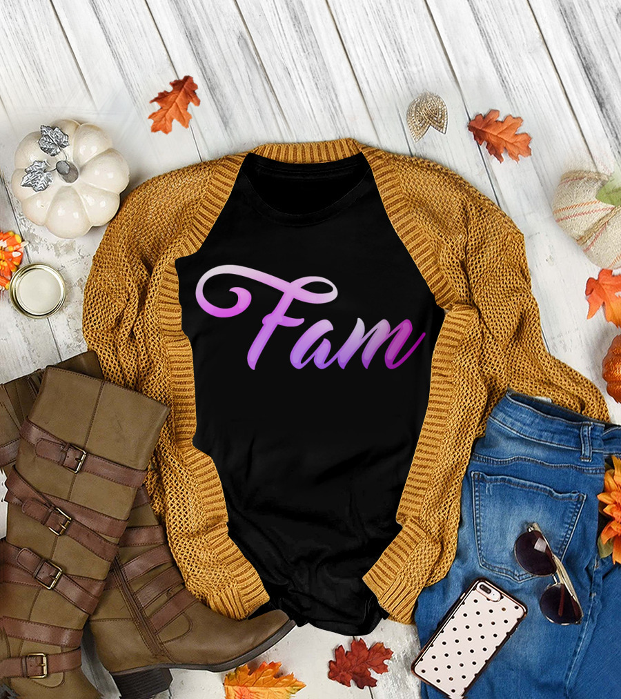 Fam Gradient Script Retro T-Shirt