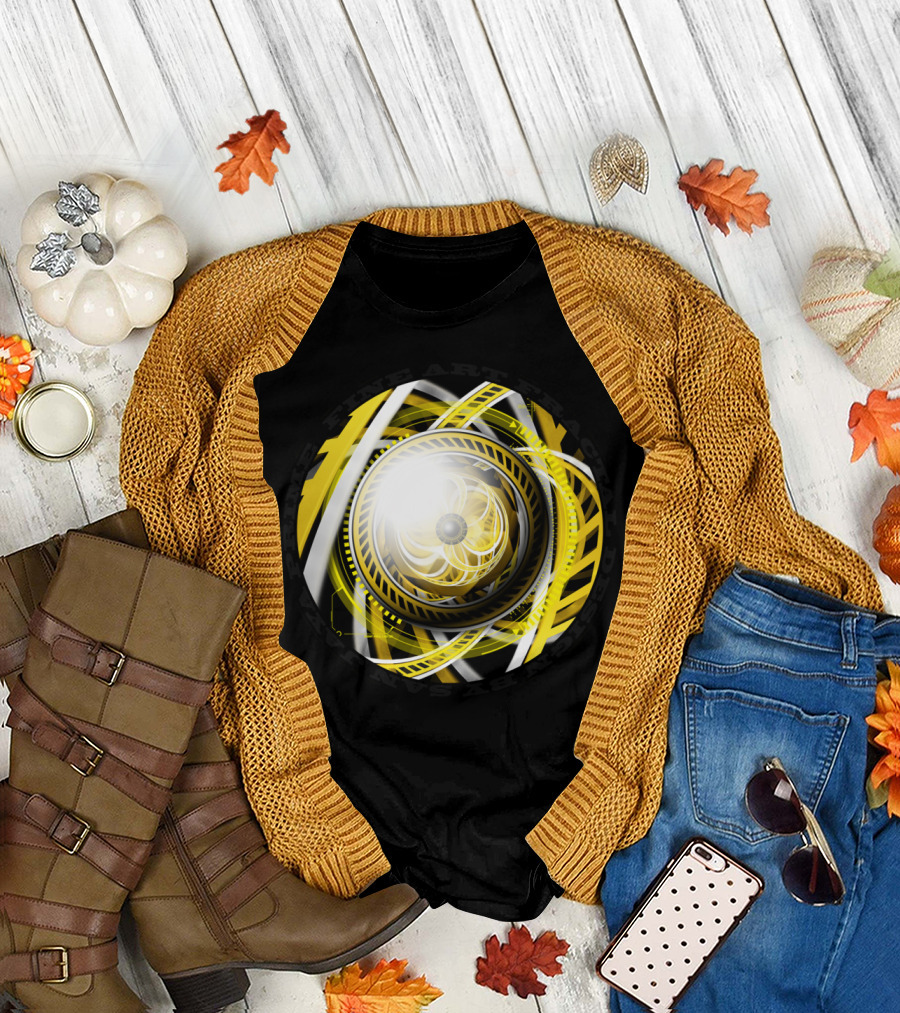 Incredible Eye Of A Yellow Construction Robot Lens T-Shirt