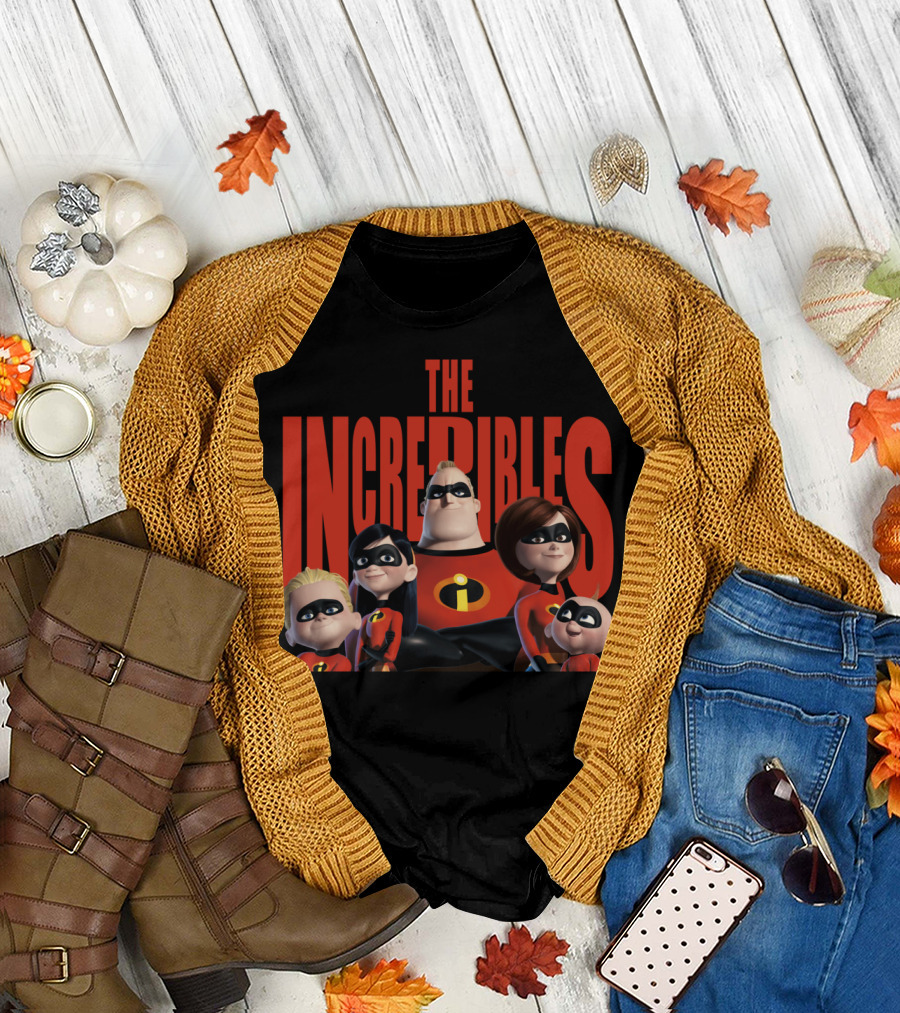 The Incredibles Family Superhero Team Pixar Animation Classic T-Shirt