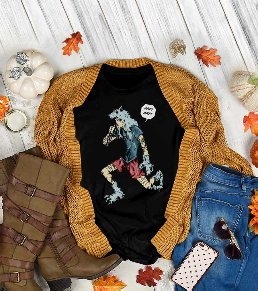 Wolf Man Wolf Costume Howling Arf Arf T-Shirt