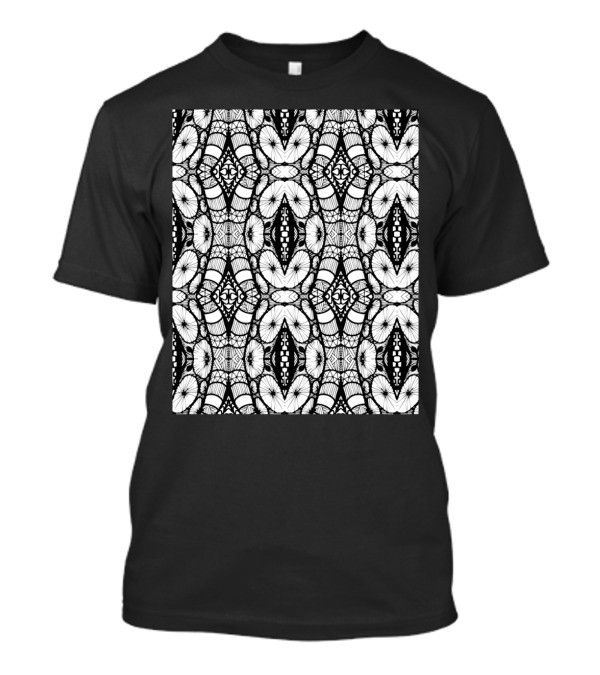 Indigenous Line Patterns Symmetrical Tribal Motif Geometric T-Shirt